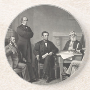 Posavasos Lincoln leyendo la proclamación de la emancipación
