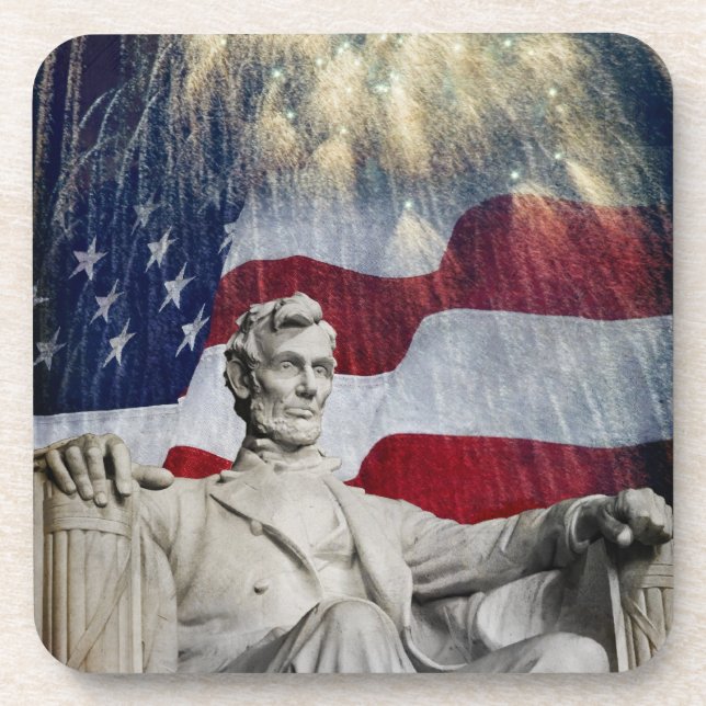 Posavasos Lincoln y Fireworks (Frente)