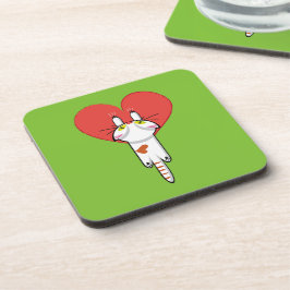 Posavasos Lindo gatito aferrado al amor. Gato, cat, kitten.