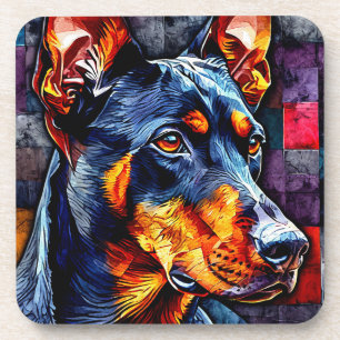 Posavasos Lindo perro Doberman
