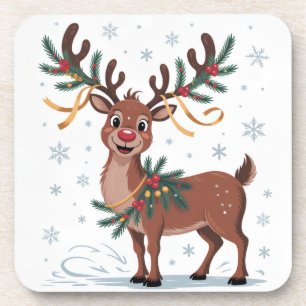Posavasos Lindo Rudolph con acentos dorados