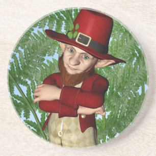 Posavasos Lindo trébol duende folklore irlandés arte