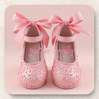 Posavasos lindos zapatos rosados