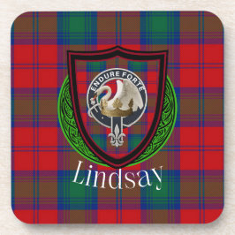 Posavasos Lindsay Scottish Clan Tartan & Crest