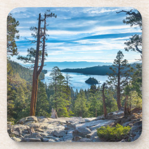 Posavasos Línea costera   Bahía Esmeralda, Lago Tahoe, Calif