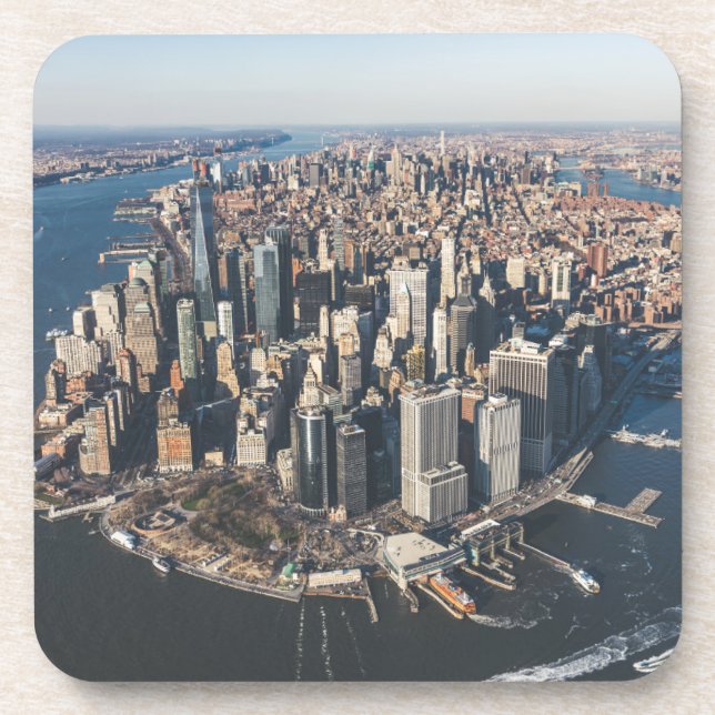 Posavasos Línea costera | Manhattan, Nueva York (Frente)
