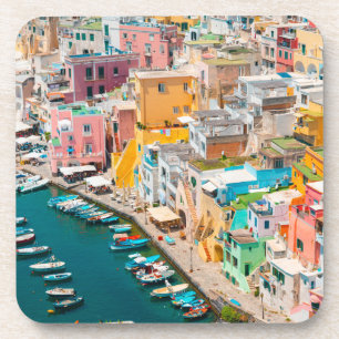 Posavasos Línea costera   Nápoles Italia