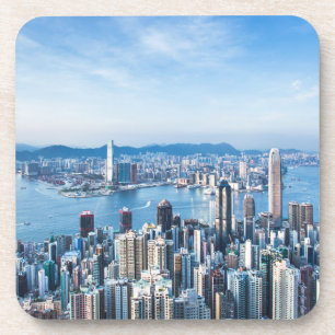 Posavasos Línea costera Tsim Sha Tsu, isla de Hong Kong, A