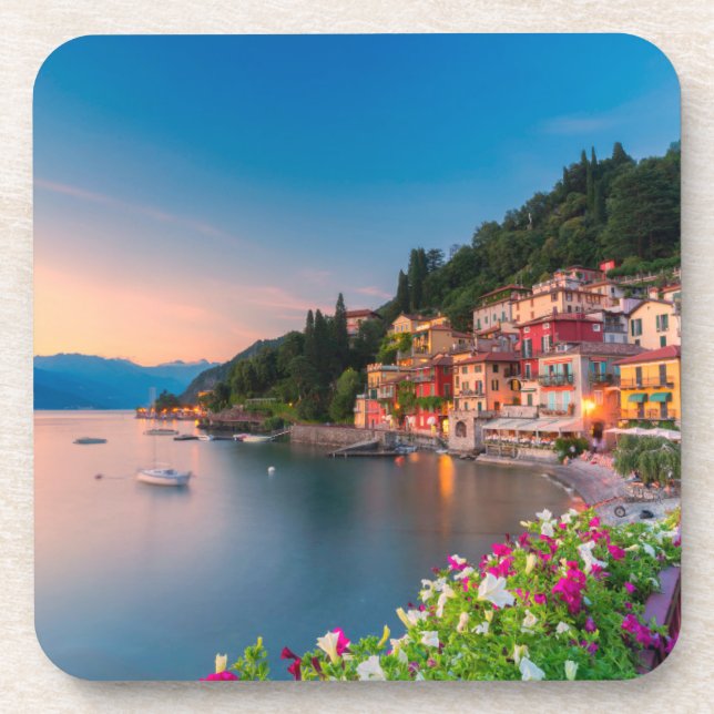 Posavasos Línea costera | Varenna, Lombardía, Italia (Frente)