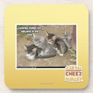 Posavasos Línea de Conga de Caturday