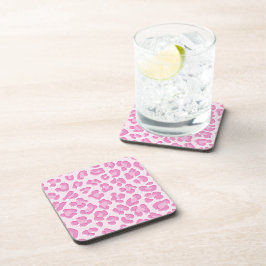 Posavasos Línea rosada de Preppy Leopard