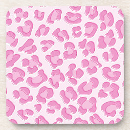 Posavasos Línea rosada de Preppy Leopard