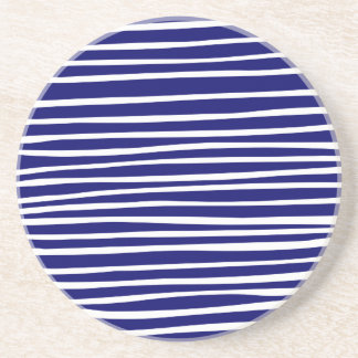 Posavasos Líneas - Blanco en la marina profunda