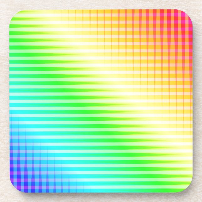 Posavasos Líneas de arco iris (Frente)