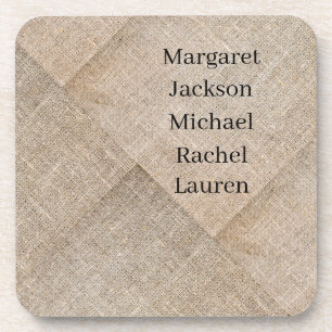 Posavasos Lino Falso Beige Personalizado
