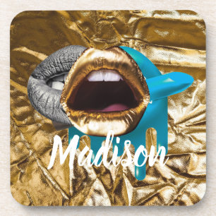 Posavasos Lips maquillaje Chicas de belleza regalo Personali