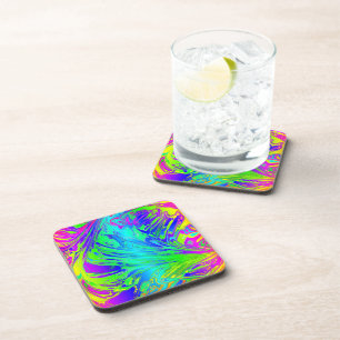 Posavasos Líquido arcoiris aplastante