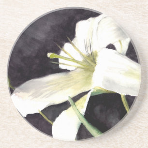 Posavasos Lirio de la acuarela por "arte por el brezo "
