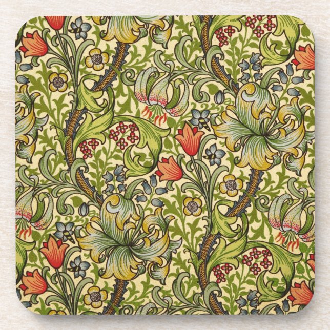 Posavasos Lirio de oro de William Morris (Frente)
