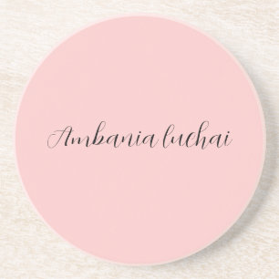 Posavasos liso rosa champán moderno minimalista