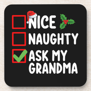 Posavasos Lista de Navidad de la Familia Simpática Traviesa