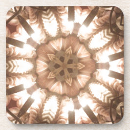 Posavasos Lit Merry Christmas Tree ilumina el arte Kaleidosc