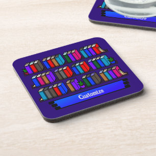 Posavasos Little Library Book Club Purple