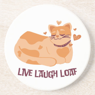 Posavasos Live Laugh Loaf Cat Coasters