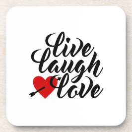 Posavasos Live Laugh Love Valentine Calligraphy | Montaña