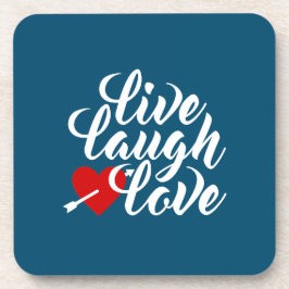 Posavasos Live Laugh Love Valentine Calligraphy | Montaña