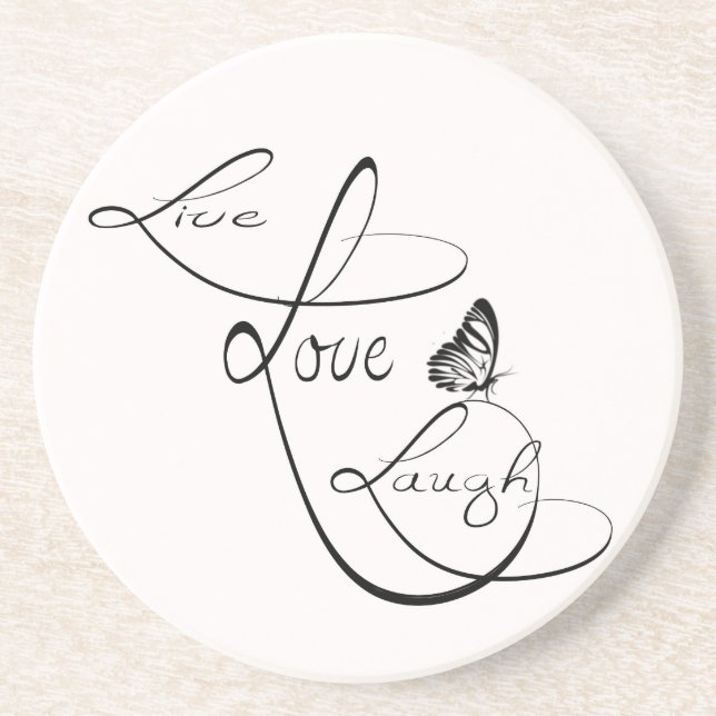 Posavasos Live Love Laugh (Frente)