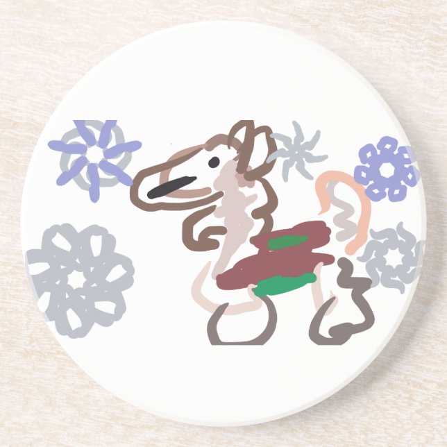 Posavasos Llama winter fun (Frente)