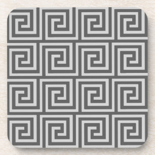 Posavasos Llave griega, sombras de gris/del gris