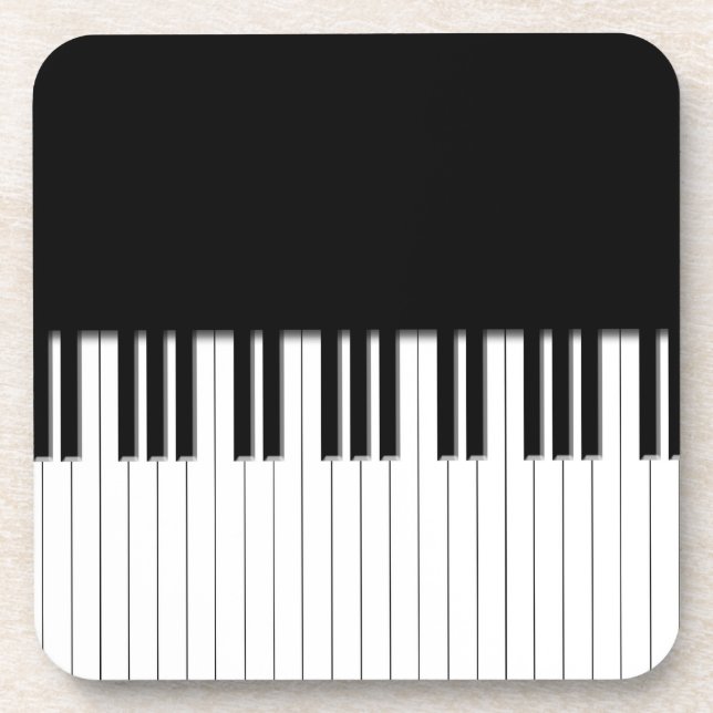Posavasos Llaves de teclado de piano (Frente)