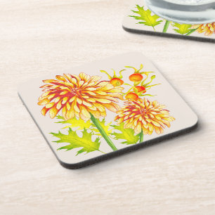 Posavasos Llegada de otoño a un set de montaña rusa