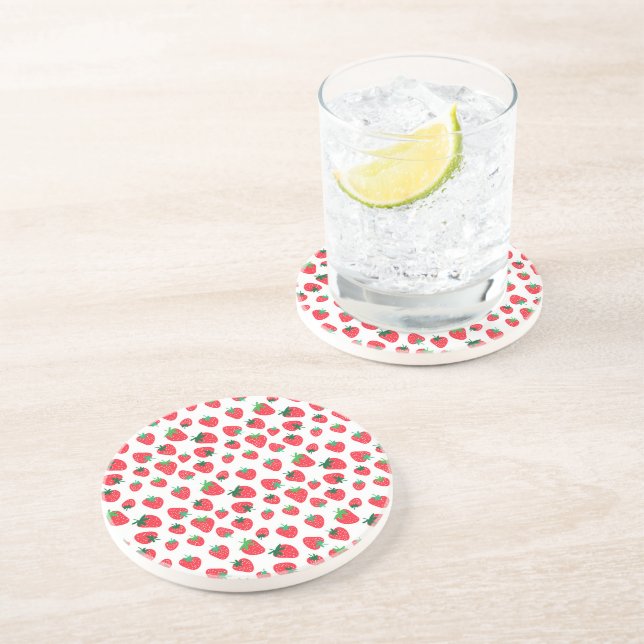 Posavasos Lleno de fresas (Lado)