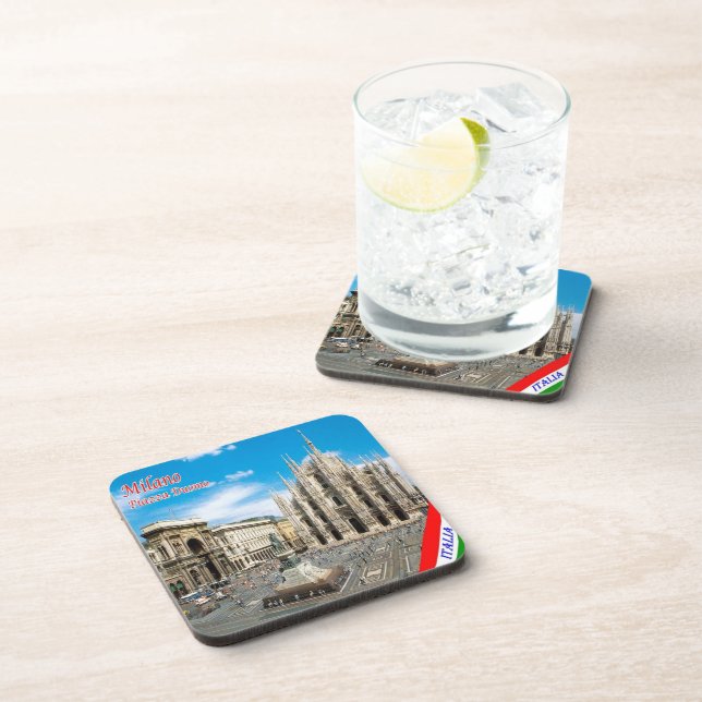 Posavasos LMD011 MILÁN, Catedral de la Plaza del Duomo, (Lado Derecho)