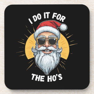 Posavasos Lo hago por las tetas Santa navidad divertido