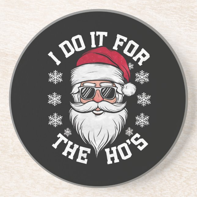 Posavasos Lo Hago Por Los Divertidos Navidades De Santa Ugly (Frente)