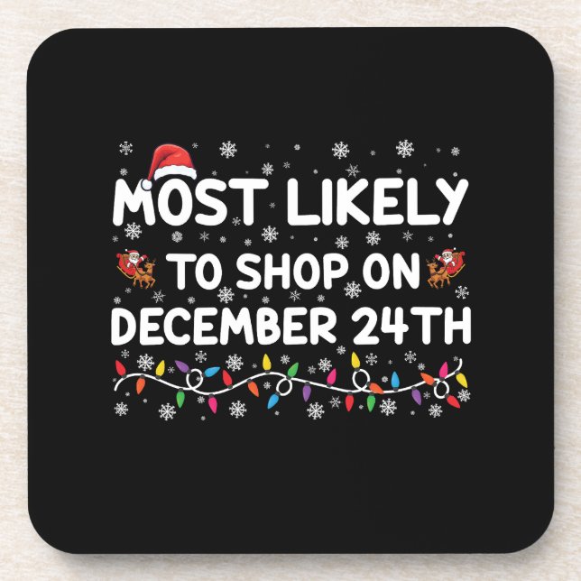 Posavasos Lo Más Probable Es Que Tiendas El 24 De Diciembre  (Frente)