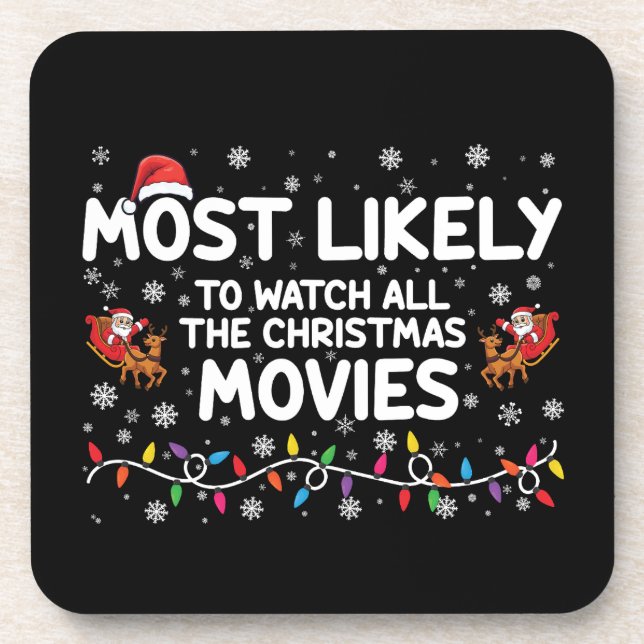 Posavasos Lo Más Probable Es Ver A Todos Los Navidades Pelíc (Frente)