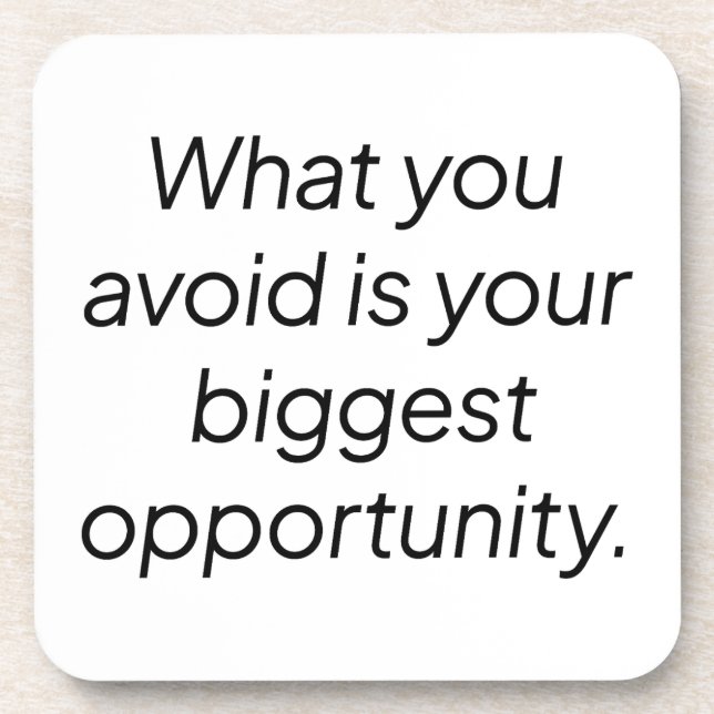 Posavasos Lo que evites la escoria plástica dura (Frente)