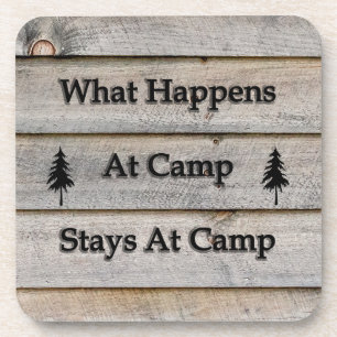 Posavasos Lo que pasa en el campamento se queda en el campam