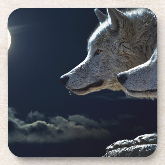 Posavasos Lobo  (Frente)