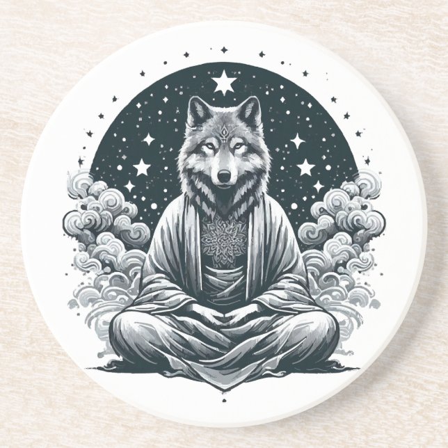Posavasos Lobo Consciente (Frente)