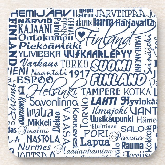 Posavasos Localidades de Finlandia (Frente)