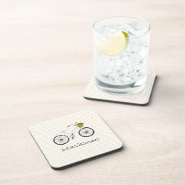 Posavasos Localización de la cesta de flores de bicicleta bl
