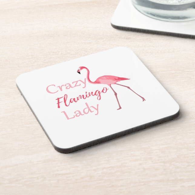 Posavasos Loco Flamingo Lady Funny Flamingo (Lado Izquierdo)