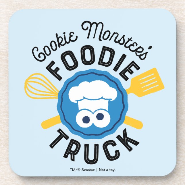 Posavasos Logo de Cookie Monster's Foodie Truck (Frente)