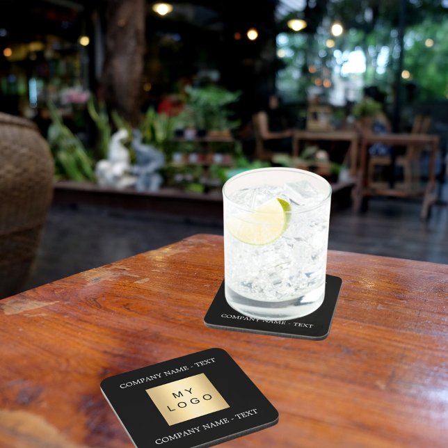 Posavasos Logo de la empresa de negocios eslogan de texto bl (Subido por el creador)